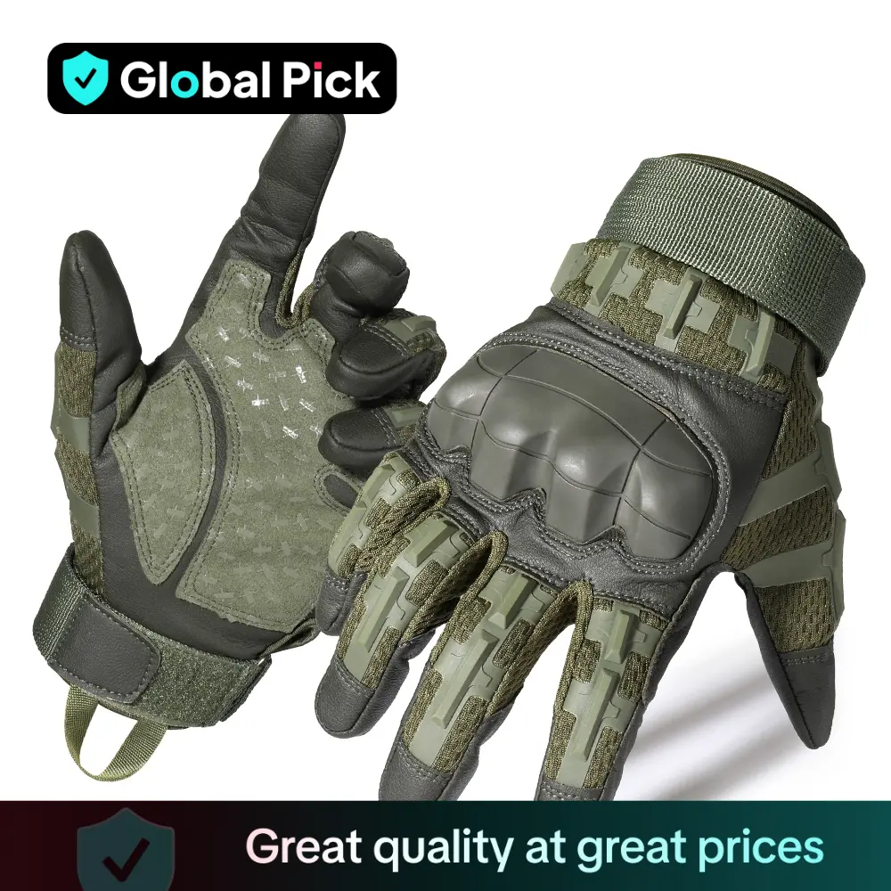 Outdoor Sports Gloves, High Sensitivity Touch Screen Pu Leather Gloves, Outdoor Mountaineering Motorcycle Cycling Sports Protective Gloves