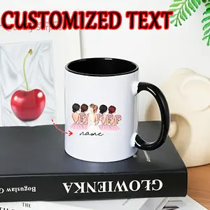 2026  1pc Personalized Bride & Bridesmaid Cup - Custom Wedding Names, Bride & Bridesmaids Design, Elegant Bride Cup for Wedding Party, Bridesmaid Gift - Durable Ceramic Coffee Mug for Hot/Cold Drinks - Ideal Wedding, Birthday, Anniversary, Bridal Shower P