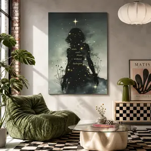 1pc Star Brightest in the Dark Poster, Wall Decoration Painting, Suitable for Home and Office, Perfect Room Decoration