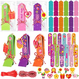 Mother Day Gift 24 Sets Mother's Day Gift Bulk Mom Emery Boards Double Sided Nail Files Mother's Day Flower Manicure Tools with 24 Emery Boards 24 Cutout 24 Cords 24 Exchange Gift Bags for Mom Party Supplies