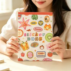 1300+ Cute Decal Stickers Book, Aesthetic Kawaii Stickers for Journaling, Scrapbooking, Planner, Bullet Journal, Water Bottles, Laptops, Cute Floral, Food & Cat Designs, Colorful Craft Sticker Pack for Teens & Adults, DIY Sticker