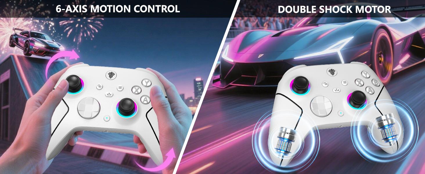 YUYIU Hall Xbox Wireless Controller for Xbox Series X|S, Xbox One, PC & Steam - Anti-Stick Drift Joystick, Dual-Mode Triggers, 6-Axis Gyro, 1000Hz Polling, Turbo & 3.5mm Jack