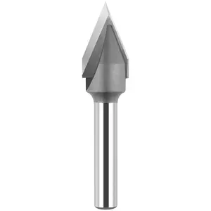 45  V  Router Bit Carbide Tipped CNC V Bit with 1/4 Shank 1/2 Inch  Diameter CNC Woodworking Tools