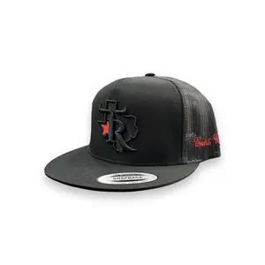 Texas Ranch Hat - Red Star Black/Black