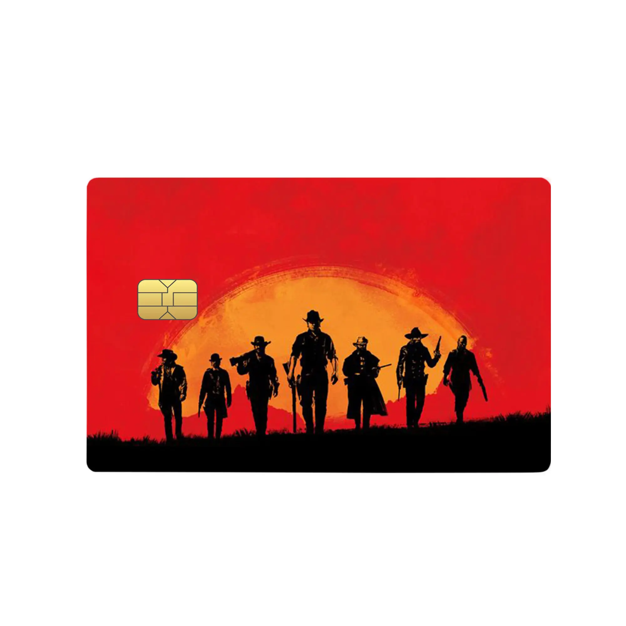 Red Dead Redemption Game Card Skin, RDR2 Cowboy Aesthetic Vinyl Wrap Decal Cover for Credit Card
