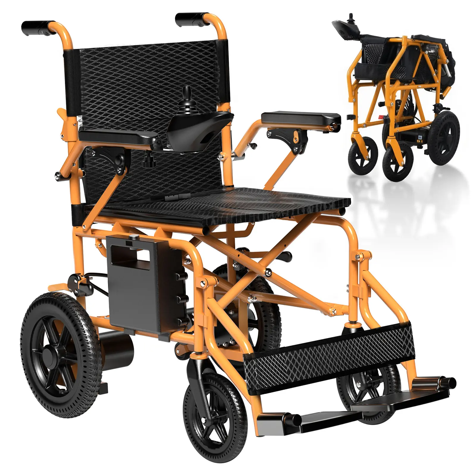 [2026 Upgrade] HASSKY Electric Wheelchair for Adults, 15+ Mile Range, 52 lb Lightweight Aluminum Frame, Foldable All-Terrain Power Wheelchair, 300 lb Capacity, 360° Joystick & Electromagnetic Brake