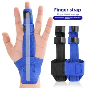 Finger fixing belt, universal for men and women with five fingers, adjustable aluminum strip support, finger splint device, extended thumb belt.