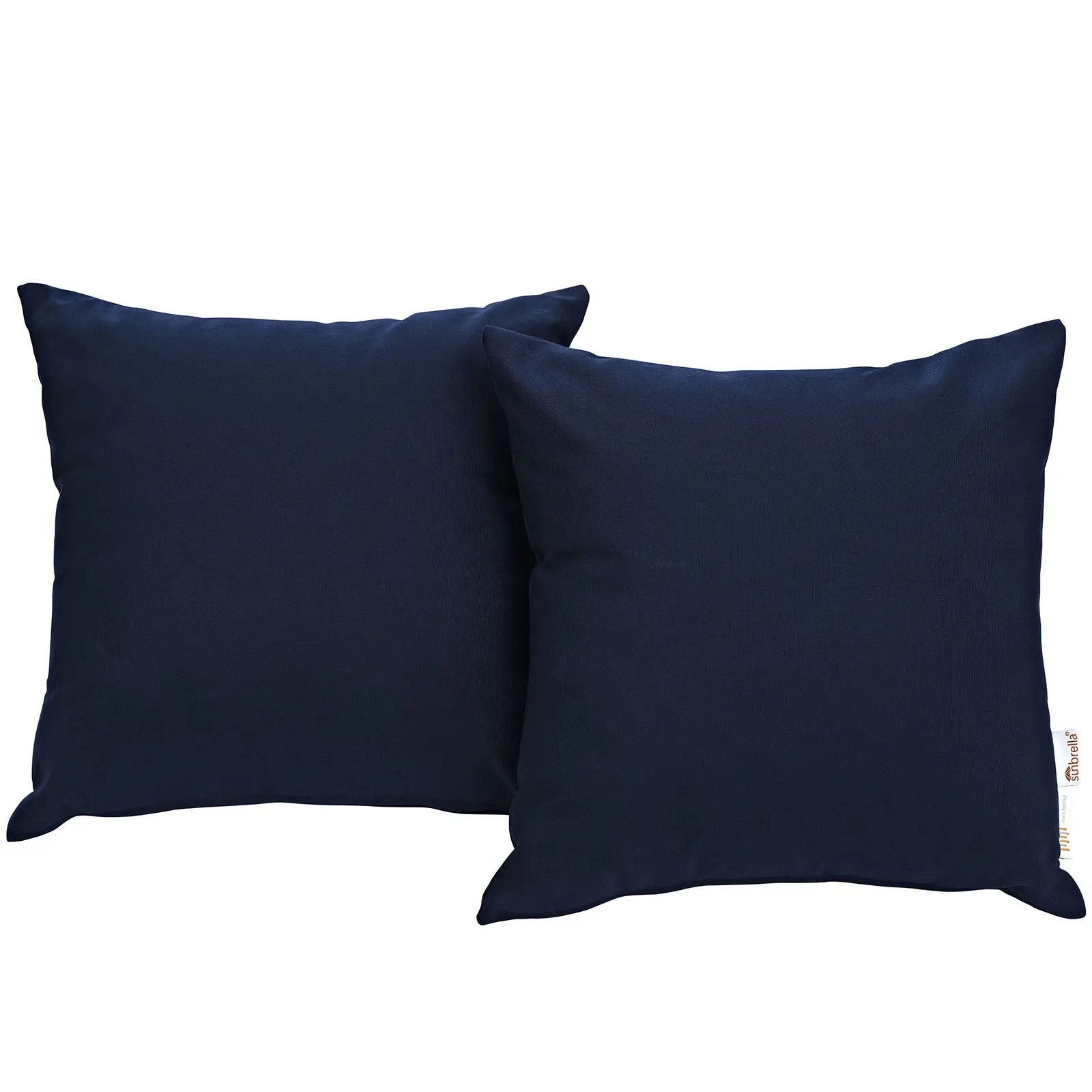 Modway Summon 2 Piece Outdoor Patio Sunbrella® Pillow Set in Navy