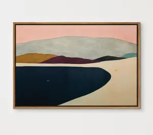 Minimalist Mountain Art | Framed Canvas Wall Art Print