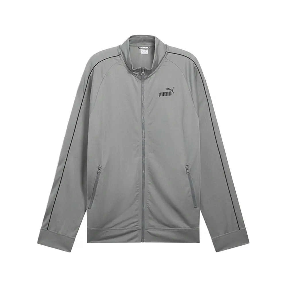 PUMA Mens Essential Piped Tricot Jacket Athletic Outerwear Casual - Grey