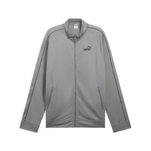 PUMA Mens Essential Piped Tricot Jacket Athletic Outerwear Casual - Grey
