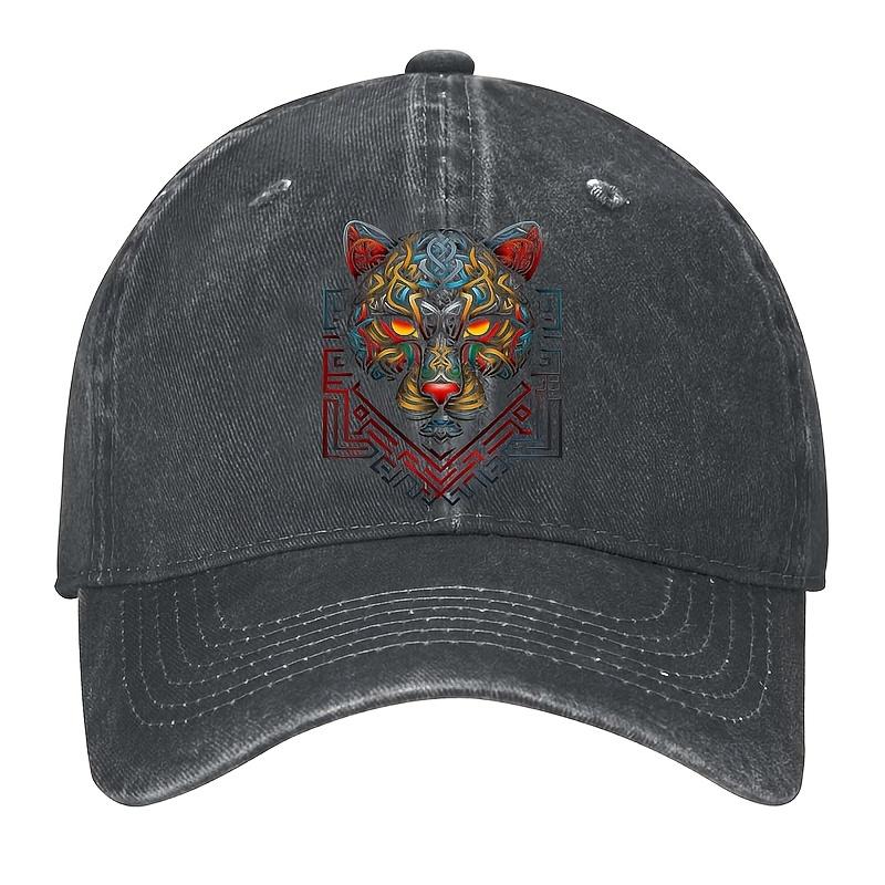 Men's & Women's Celtic Tiger Head Baseball Cap - Adjustable Strap, Non-Stretch Fit, Hat