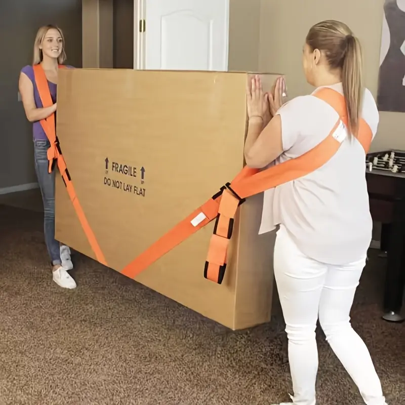 1 Set Moving Straps Lifting Belts with 2 Handlers, Secure Grip, Carrying, Safe Handling Furniture Appliance Heavy Large Objects, Efficient, Ergonomic Design Mover Tool Kit