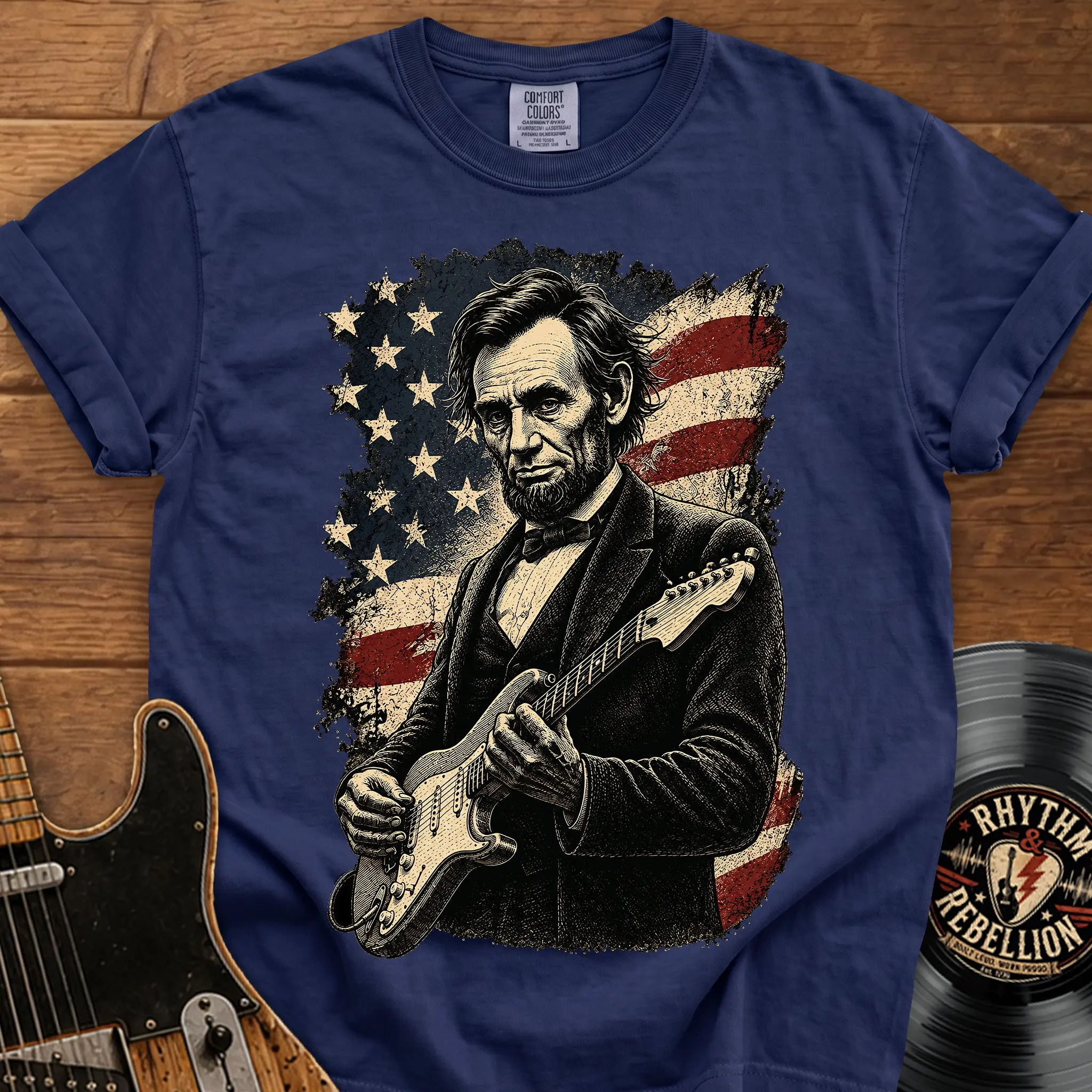 Abraham Lincoln Guitar T-Shirt