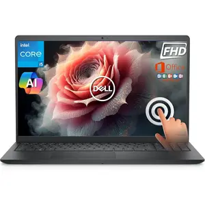 DELL 15 LDC15250 15.6" FHD Touchscreen Laptop Computer for Business and Student, Intel Core i5-1334U, Copilot AI, 8GB/16GB/32GB RAM, 512GB/1TB/2TB SSD,Office 365 Web Version, Windows 11 Pro,Carbon Black