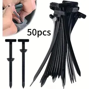 Car Clips with Fastening Slots, 100 Pack, Durable Fixing Parts for Vehicle Maintenance, Wiring Installation, Panel Mounts, Car Accessories, Automotive Accessories