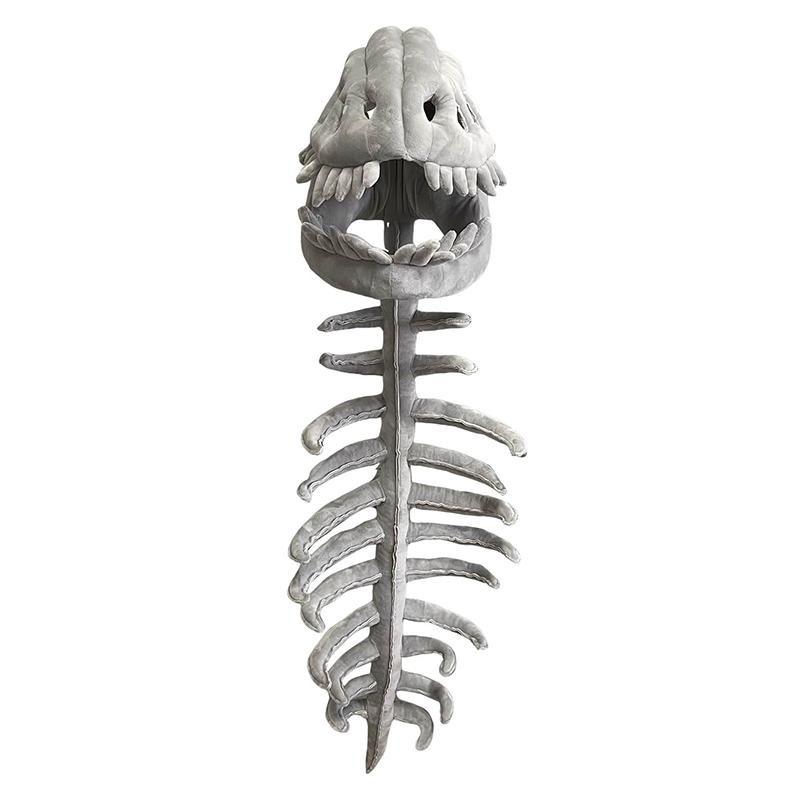 keleton Costume Set Fun Skeleton Dinosaur Costume Dress-Up Fossil Jumpsuit Cosplay Outfit Halloween