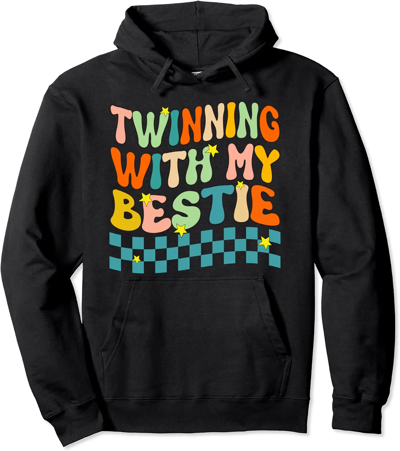 Funny Twin Matching Twins Day Friend Twinning With My Bestie Pullover Hoodie - 61B0CK62J79L