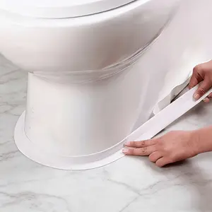 5 Rolls Set Waterproof Toilet Seal Gasket Strips, Self-Adhesive Strong Adhesion Waterproof Bond Seal Sealing Tape for Kitchen Bathroom, Leak Proof Shower Curtain Accessories