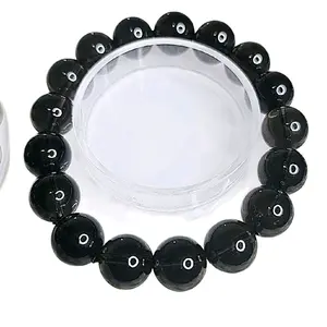 New Moon Beginnings Black Obsidian Crystal Bracelet - Natural Stone for Protection & Grounding - Metaphysical Properties - Earth Element - Sagittarius Zodiac