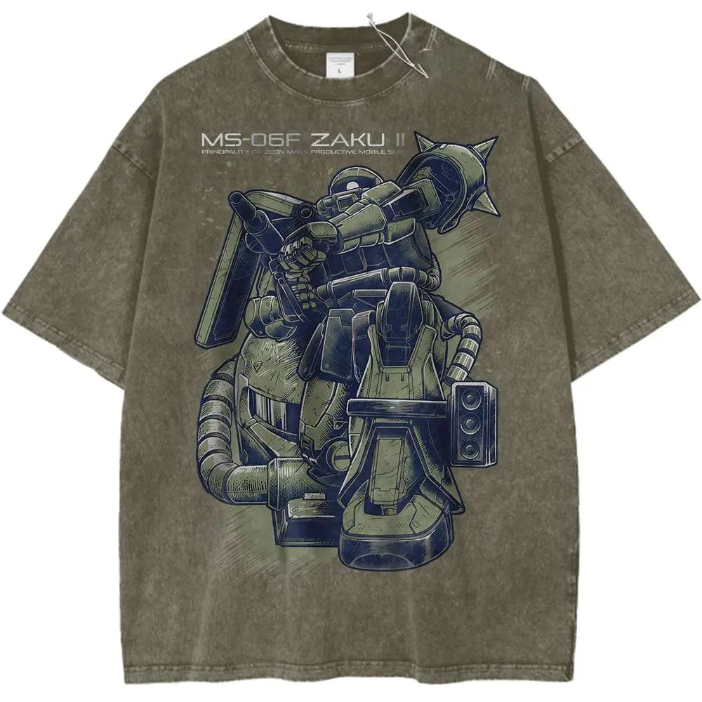 Anime Vintage Ms-06 Zaku Ii Gundam Anime Sweatshirt - Classic Cotton Manga Graphic Y2k Hoodie - Rx-78-2 Mobile Suit Graphic Tee Sweatshirt Hoodie