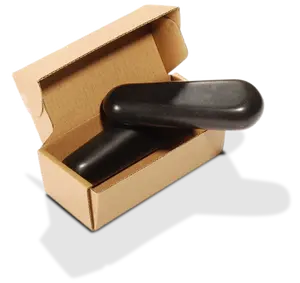 2 Piece Triangular Shape Basalt Pressure Trigger Point Hot Stone Tool Thumb Saver Pack, Black - Master Massage