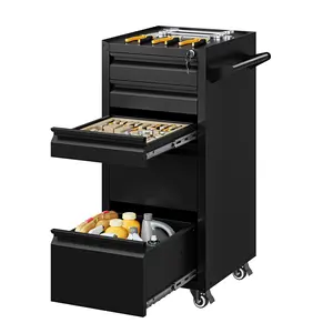 Letaya 5-Drawer Metal Tool Storage Cabinet with Wheels,Rolling Tool Chest with Drawer and Locking Keys,Heavy Duty Tool Storage Organizer for Warehouse, Garage, Workshop