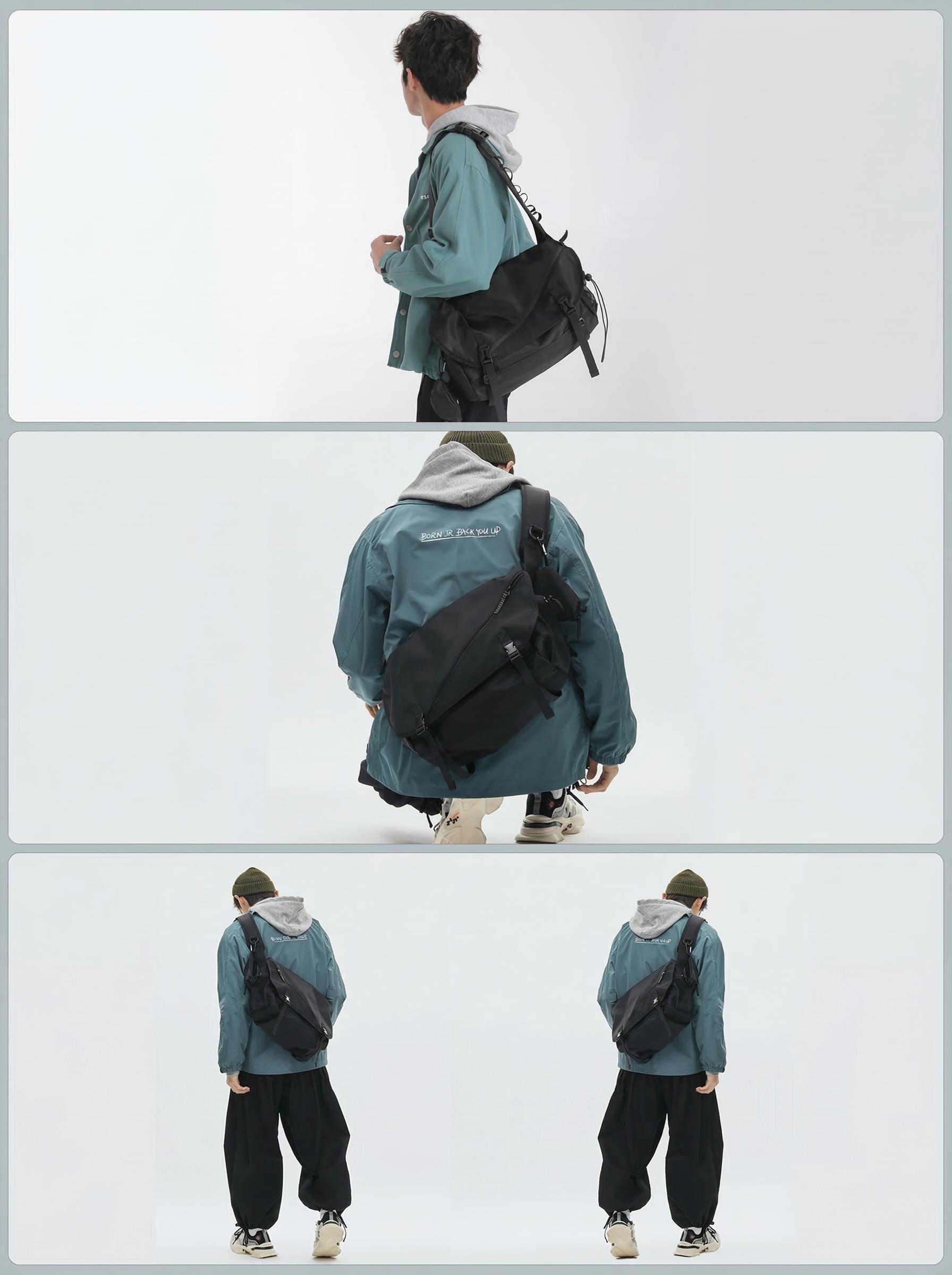 BIGWIG Crossbody Bag for Men Teenagers, Fashion Japanese Style Messenger Bag, Large Capacity Work Bag, Casual Streetwear Shoulder Satchel for School, Travel & Everyday Use SpringStatements BIGWIG Crossbody Bag for Men Teenagers, Fashion Japanese Style Messenger Bag, Large Capacity Work Bag, Casual Streetwear Shoulder Satchel for School, Travel & Everyday Use SpringStatements