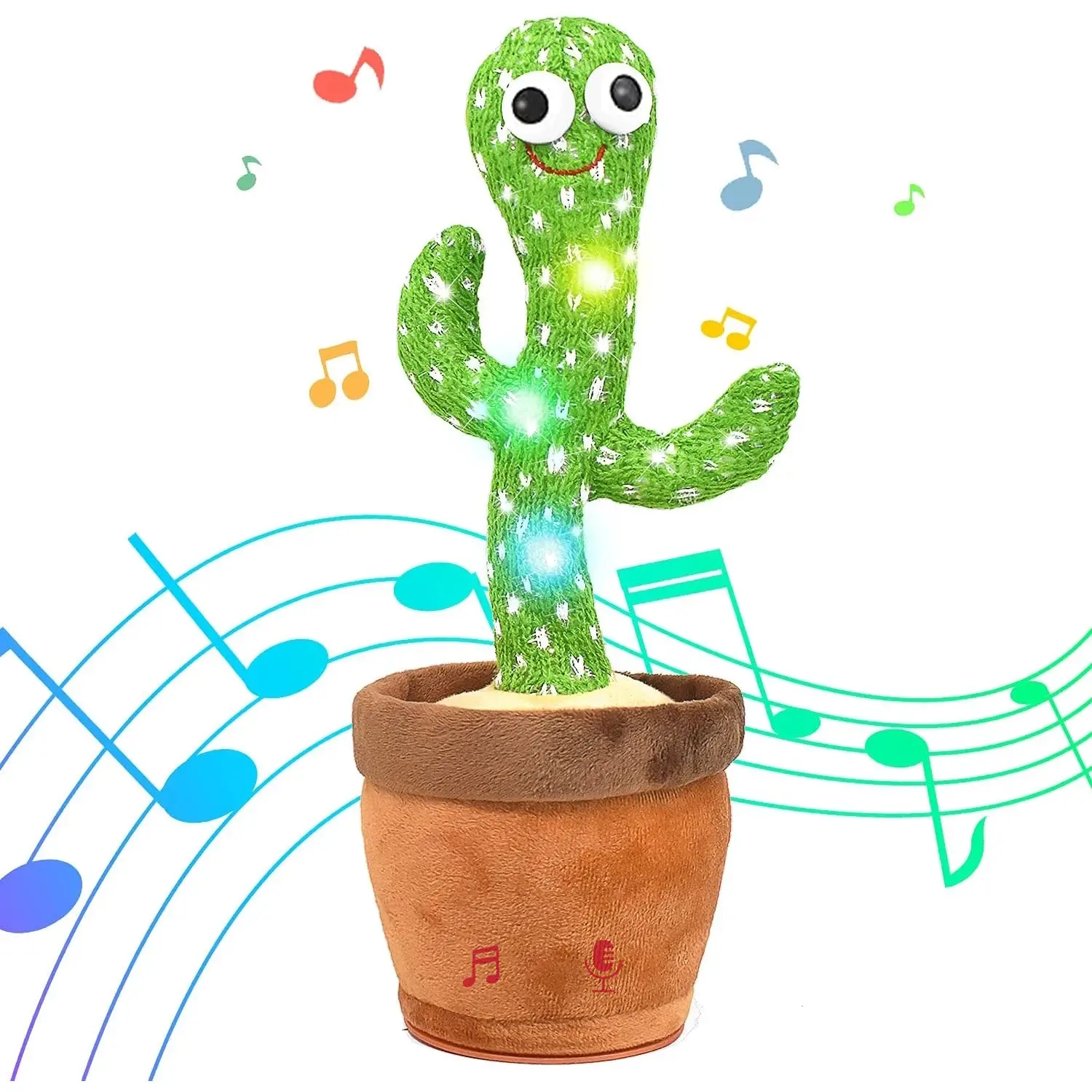 Dancing Cactus Mimicking Toy USB Rechargeable Sings and Dances Pre-Loaded Songs Soft Cotton Filling Material Fun for All Ages Early Education United S