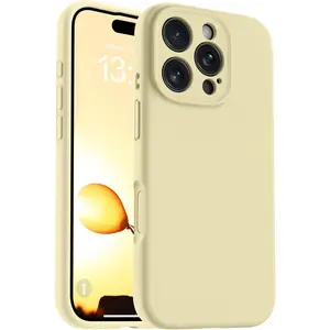 Magnetic for iPhone 16 Pro Max Case, Classic Liquid Silicone Mobile Phone Case, Compatible with Magsafe, Integrated Camera Control Button, Anti-Scratch Microfiber Lining, Yellow