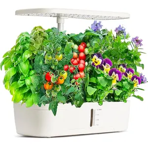 Hydroponics Growing System,12 Pods Hydroponics Growing System kit, Indoor  Garden Kit Indoor Gardening Grow System with Grow Light, Automatic Timer, Height Adjustable,  Kitchen