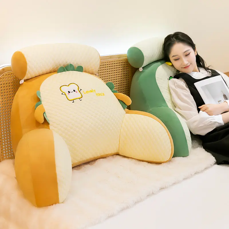 Cooling Ice Bean Bed Rest Pillow, Breathable Back Support Pillow — Relieves fatigue during reading, gaming, watching TV, scrolling on a phone; fits bed, sofa, chair, floor, and windowsill