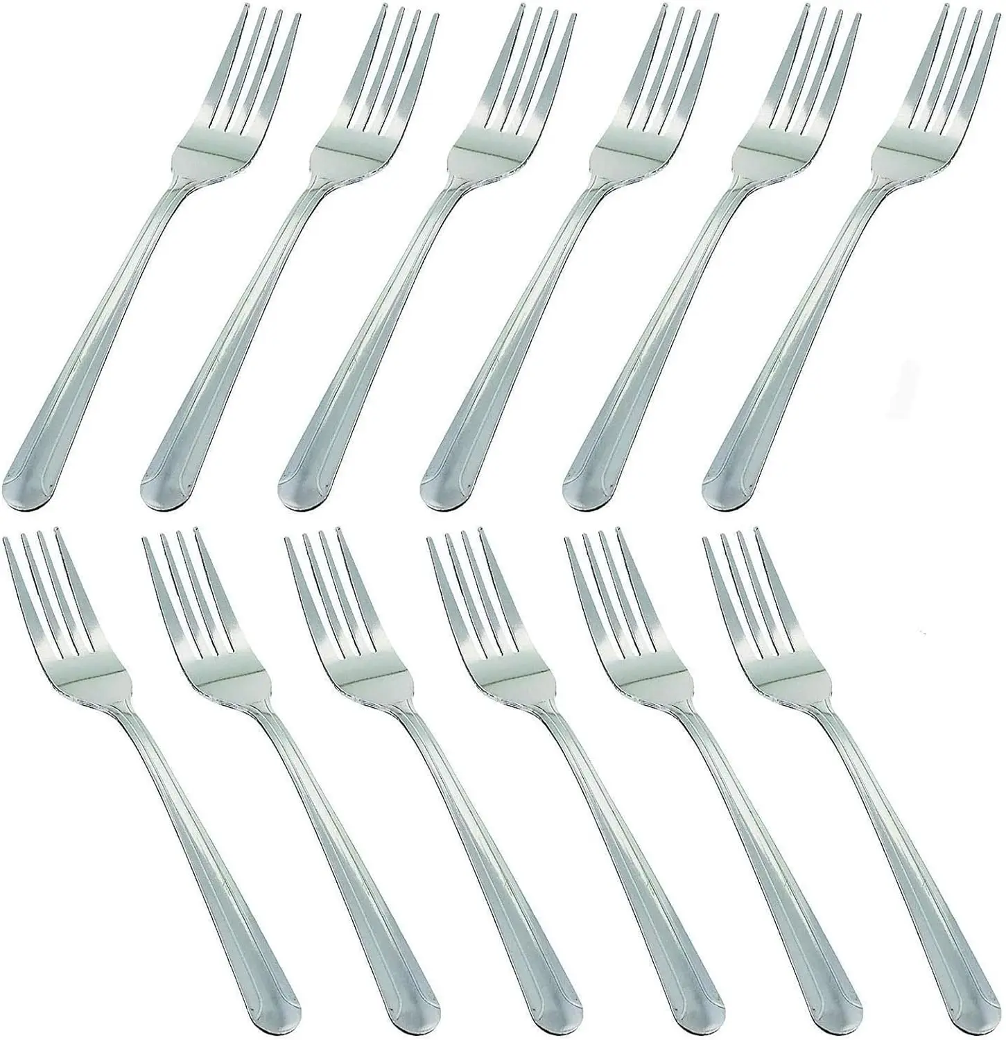 12 PCS Dinner Forks Silverware Set - 7 Inch Heavy Duty Stainless Steel Forks, Mirror Polished - Dishwasher Safe - Ideal for Home, Kitchen, or Restaurant Use