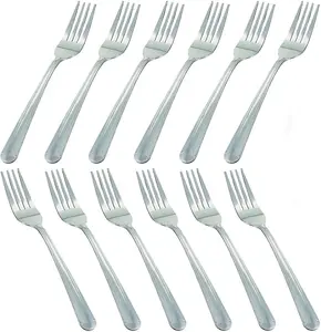 12 PCS Dinner Forks Silverware Set - 7 Inch Heavy Duty Stainless Steel Forks, Mirror Polished - Dishwasher Safe - Ideal for Home, Kitchen, or Restaurant Use