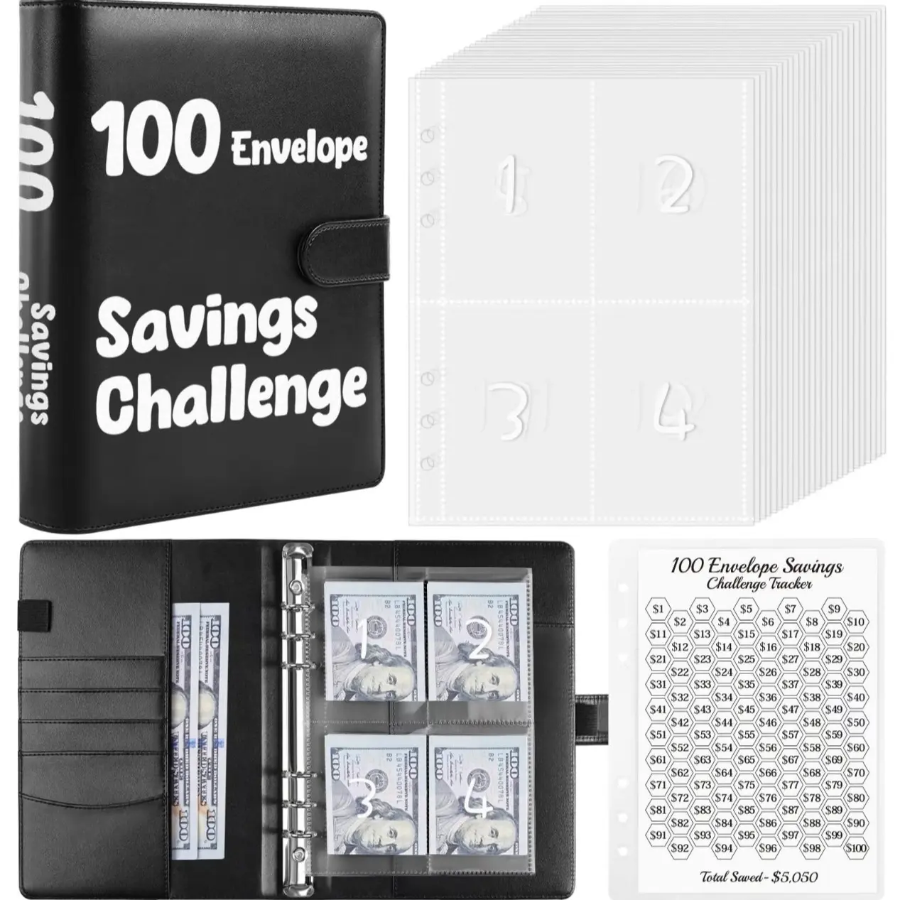 [Ships Froms US] 100 Envelope Savings Challange