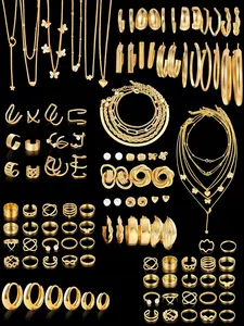 Elegant Vintage Style Faux Pearl Jewelry Set, Butterfly Heart Star Moon Rhinestone Design, Perfect Gift for Holidays Parties Daily Wear