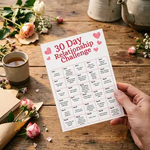 10 Pairs Love Challenge Cards, Daily Interaction Tasks, Romantic Couple Game Props, 30-Day Relationship Plan, Valentine's Day Gift