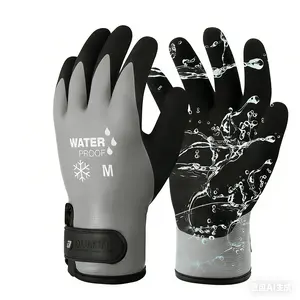 100% Waterproof Winter Work Gloves – Thermal Foam Latex Coated, Men & Women