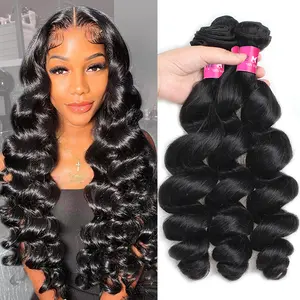 Loose Wave Bundles  Human Hair Bundles 1 3 4 PCS Brazilian Hair Weave Bundles