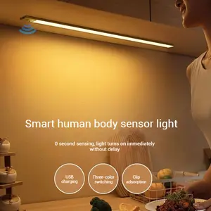 Motion-Sensor LED Light,USB Rechargeable Night Lamp, Under Cabinet Wardrobe Lamp, LED Night Light For Kitchen, Bedroom, Hallway, Stairway, Closet, Wardrobe Adjustable Rgb Lighting lights stroke lamp