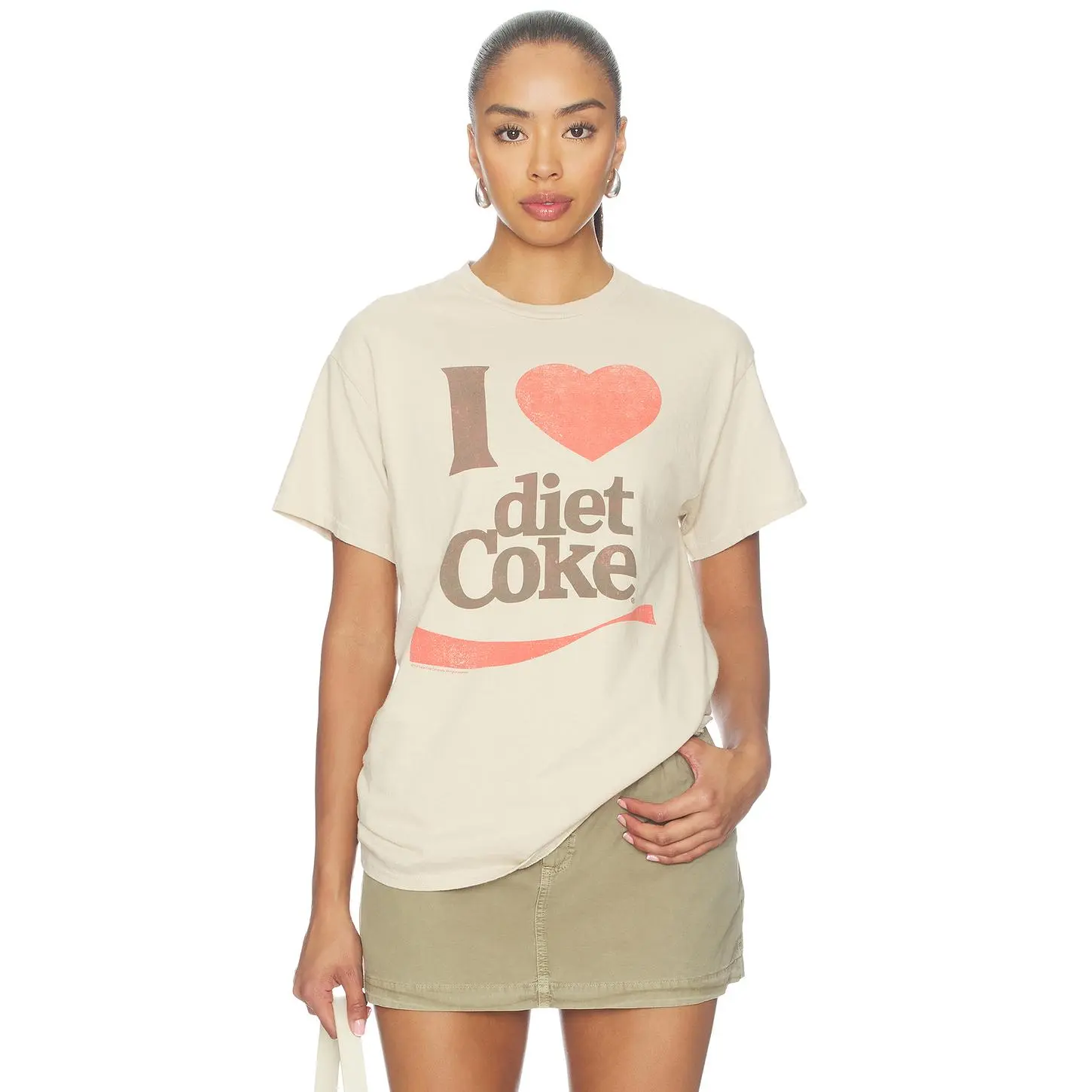 Junk Food I Heart Diet Coke Tee in Sand