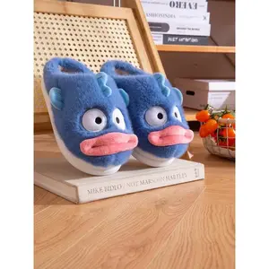 Men's cute clownfish non slip cotton slippers, soft soled indoor and outdoor shoes, new autumn and winter styles, comfortable and durable