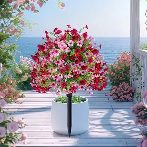 Violet ground-planted artificial flowers for garden decoration, wedding bouquets, and outdoor floral decor