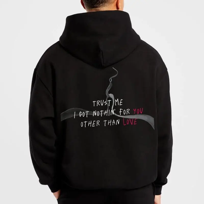 [SOL7] Lil Peep Trust Me Hoodie– Oversized Rap Streetwear Graphic T-Shirt , Soft Cotton Rap Hip Hop Tee, Y2K Lil Peep Shirt, Gift For Him
