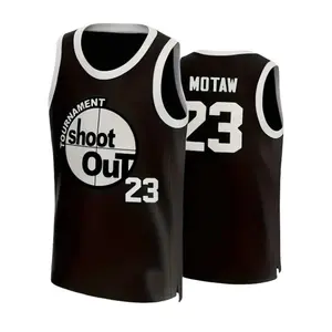 Men's Basketball Jersey #23 Embroidered Letter & Number Crew Neck Polyester Sports Top for Training & Gym Wear