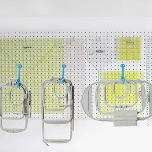 New brothread 4-in-1 Embroidery Machine Hoop Set SA442-SA445 with Alignment Sheets for Brother & Innovis Machines - Firmly Clamp Fabric Collars