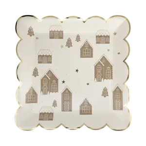 Gingerbread Scattered House 9" Plate