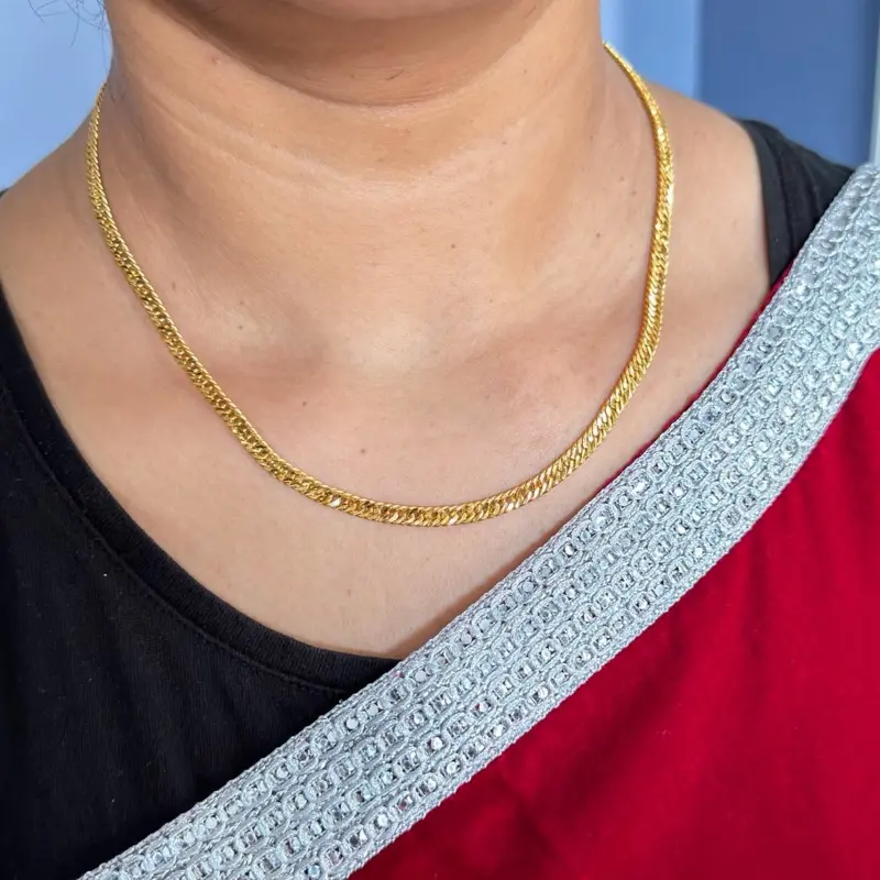 Unisex Gold-Tone 16-in Long Chain for Daily Use