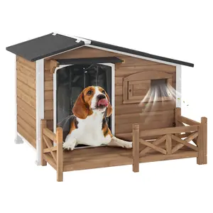 Aivituvin-AIR7024/7024-B Large Outdoor Dog Shelter | Metal Frame
