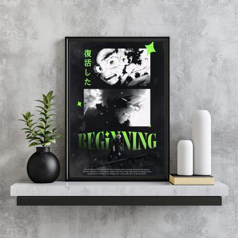 Deku X Bakugo Art Print, My Hero Academia Poster, Anime Fan Gift, No Framed
